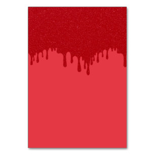Custom Red Drip Table Card – Editable