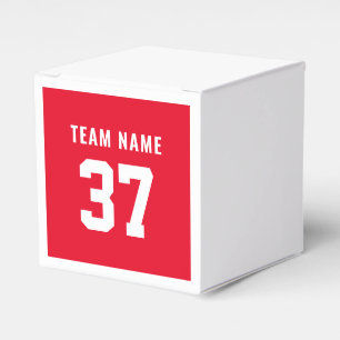 Custom Red Front & Back Sport Favour Box
