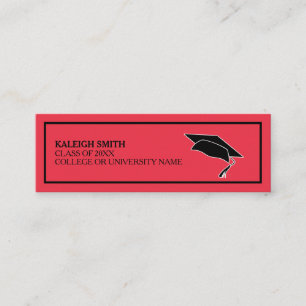 Custom Red Graduation Insert Name