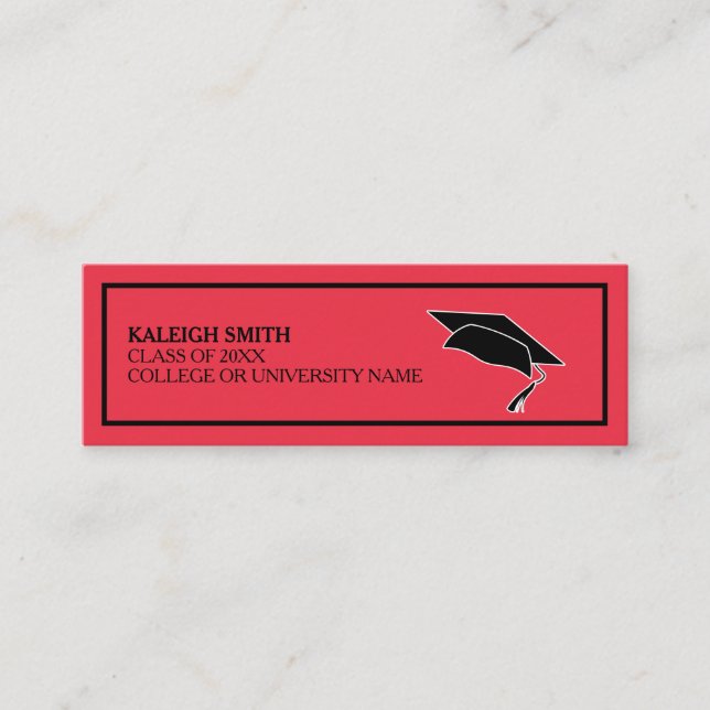 Custom Red Graduation Insert Name (Front)
