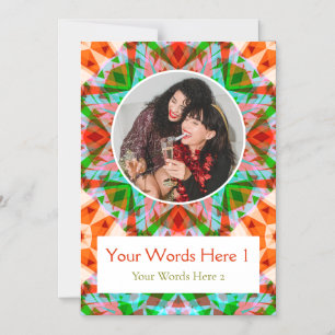 Custom Red Green Christmas Magnetic Decor Card
