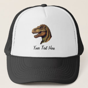 Custom Red Green Dinosaur T-Rex Tyrannosaurus      Trucker Hat