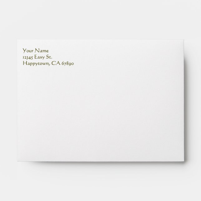 Custom Red Green Fleur-de-Lis Lined A6 Envelopes (Front)