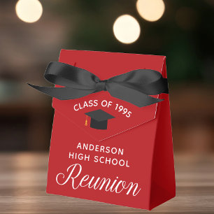 Custom Red High School Reunion Party Favour Box