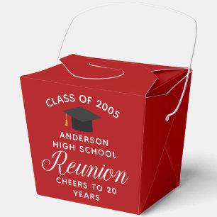 Custom Red High School Reunion Party Fortune Favour Box