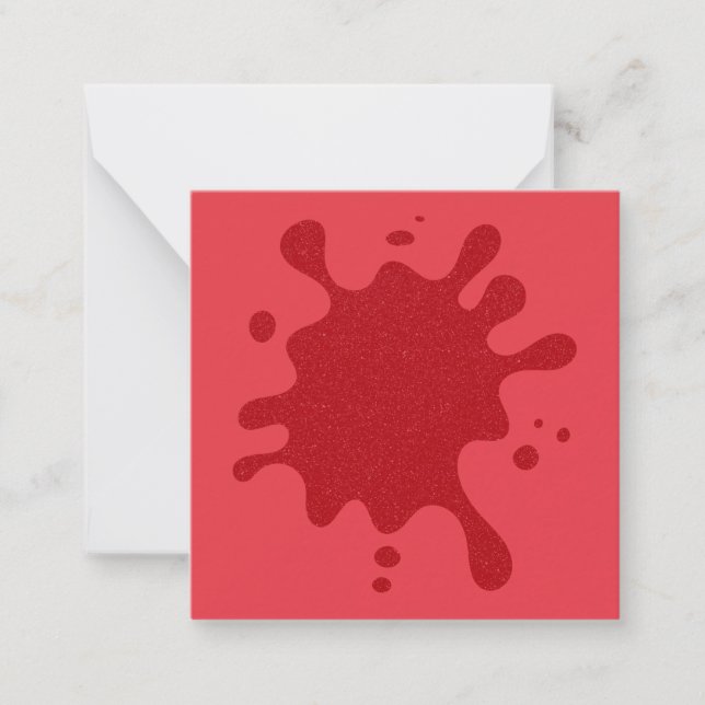 Custom Red Ink Splash Mini Card (Front)