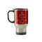 Custom red Keep Calm and your text travel mugs