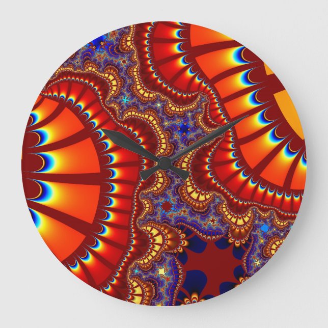 Custom Red Orange Remix Wall Clock (Front)