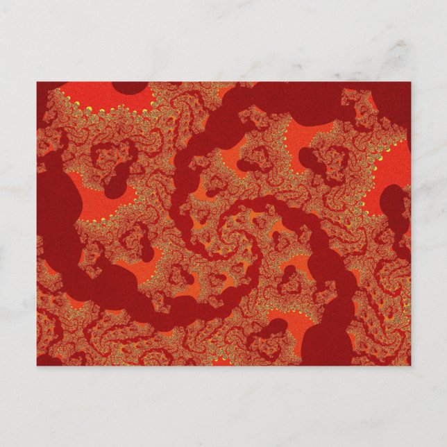 Custom Red Orange Swirl Postcards (Front)