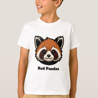 Custom Red Panda Youth T-Shirt (name and number)