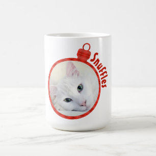 Custom Red Plaid Coffee Mug – Add Your Pet Photo