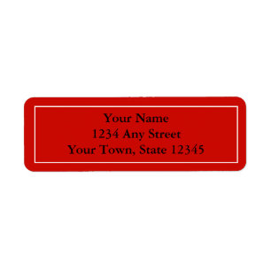Custom Red Pre-Addressed Mailing Address Labels