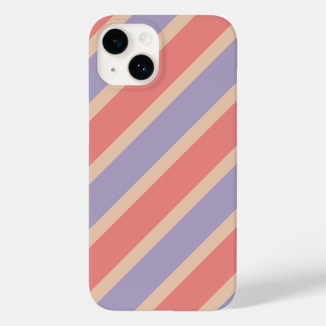 Custom Red Purple Yellow Pastel Monogram Case-Mate iPhone Case (Back)