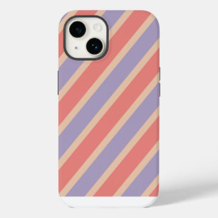 Custom Red Purple Yellow Pastel Monogram iPhone 14 Case