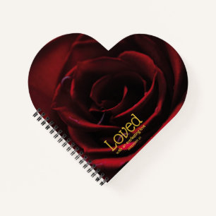 Custom Red Rose LOVED EVERLASTING LOVE  Notebook