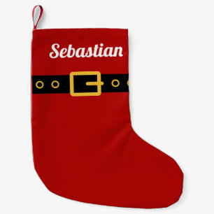 Custom red Santa Clause suit Christmas stocking