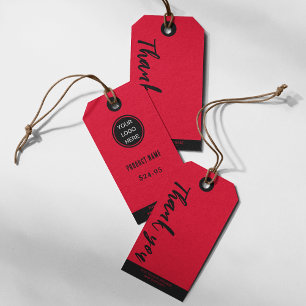 Custom Red Shop Clothes Price Display Gift Tags