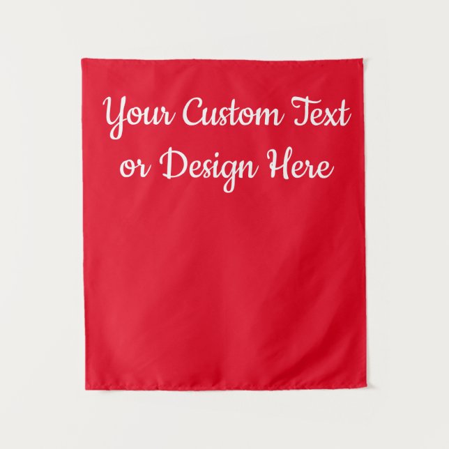 Custom Red Sign Banner Personalised Bridal Shower Tapestry (Front)