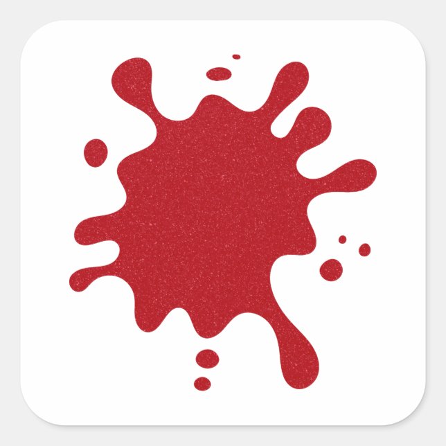 Custom Red Splatter Stickers – Editable Design (Front)