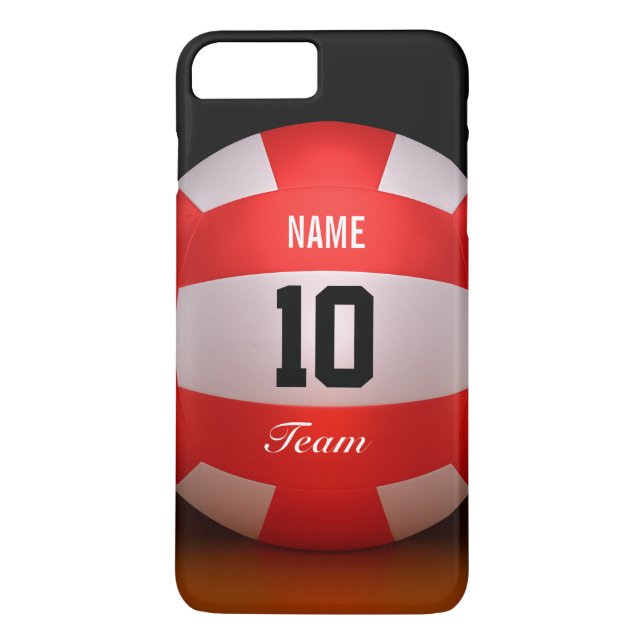 Custom Red Volleyball Case-Mate iPhone Case (Back)