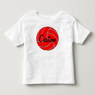 Custom Red Volleyball T-shirt