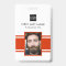 Custom Red & White Business ID Badge