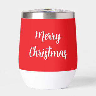 Custom Red White Green Typography Merry Christmas