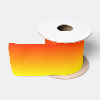 Custom Reddish Orange Ombre Satin Ribbon