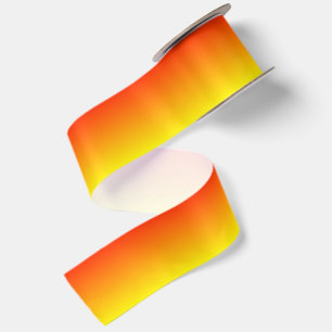 Custom Reddish Orange Ombre Satin Ribbon