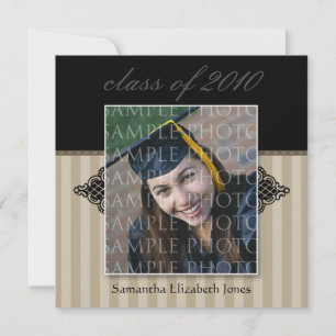 CUSTOM Regal SQUARE Graduation Invitation (taupe)