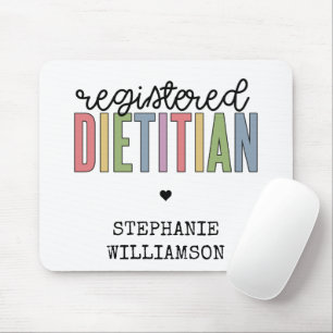 Custom Registered Dietician Multicolored RD Mouse Mat
