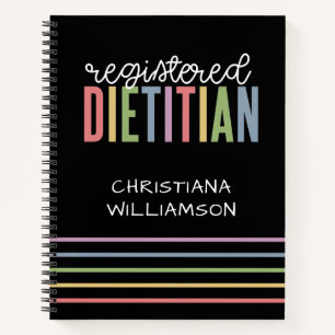 Custom Registered Dietician Multicolored RD  Notebook