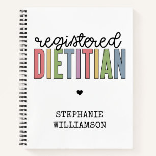 Custom Registered Dietician Multicolored RD Notebook