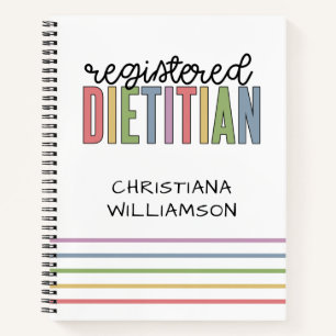 Custom Registered Dietician Multicolored RD Notebook