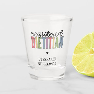Custom Registered Dietician Multicolored RD Shot Glass