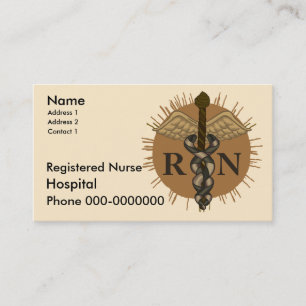 Custom Registered Nurse Business Card