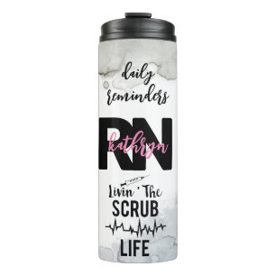Custom Registered Nurse RN Affirmation  Thermal Tumbler