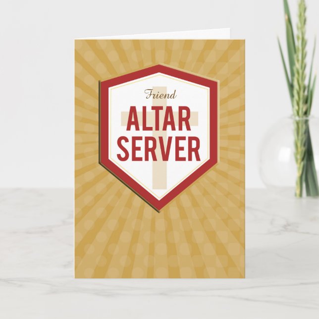 Custom Relation, Altar Server Congratulations Card (Front)