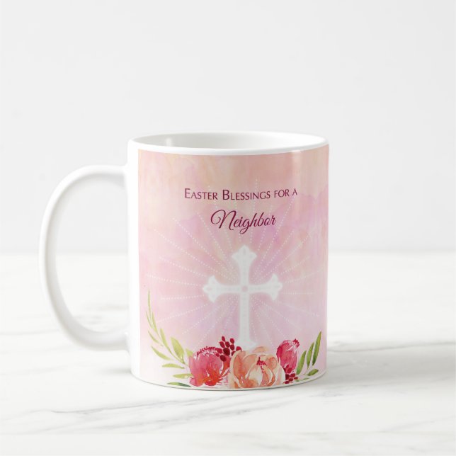 Custom Relationship Religious Easter Blessings Coffee Mug (Left)
