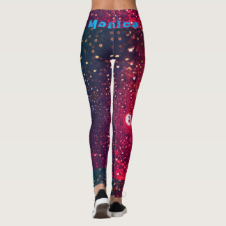 Custom Repeating Name Exercise Leggings