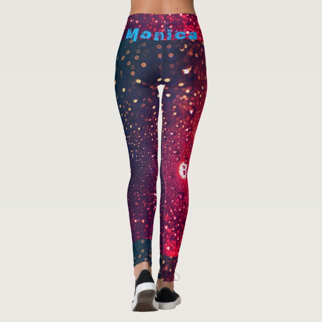 Custom Repeating Name Exercise Leggings (Back)