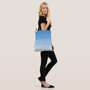 Custom Replace Blue Image All-Over Art Slogan Tote Bag