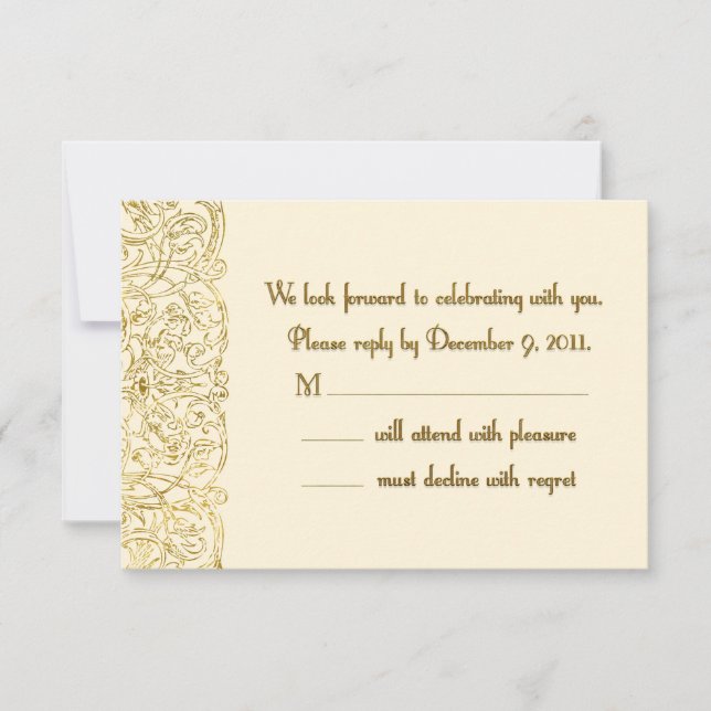 Custom Reply Shelley RSVP Card (Front)