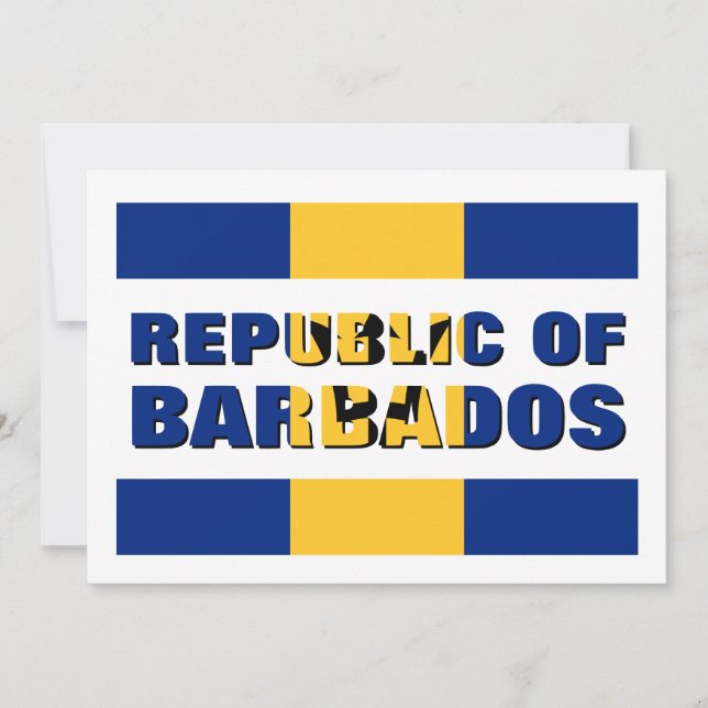 Custom REPUBLIC OF BARBADOS  Holiday Card (Front)