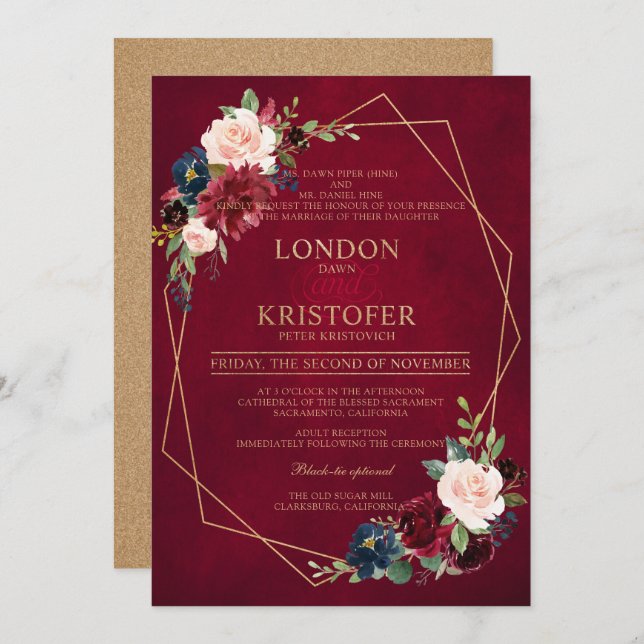 Custom Request Ms. London Dawn Invitation (Front/Back)