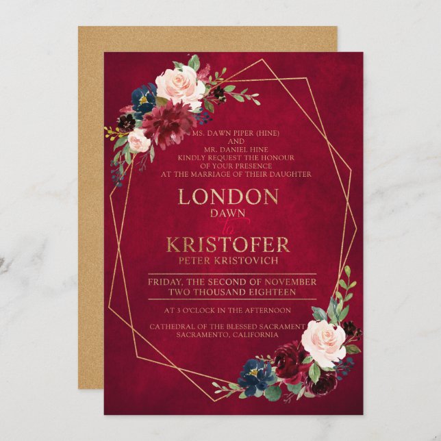 Custom Request Ms. London Dawn Invitation (Front/Back)