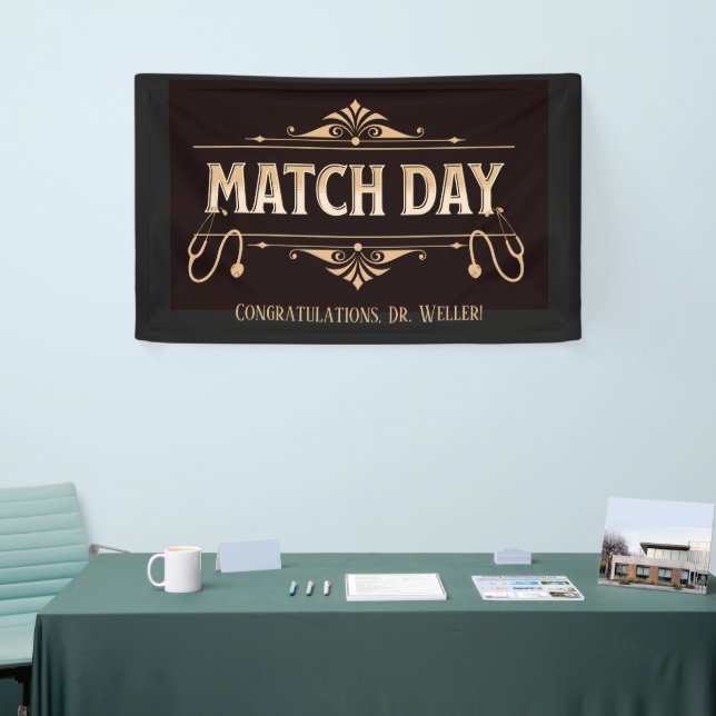 Custom Residency Match Day Future Doctor Celebrate Banner (Tradeshow)