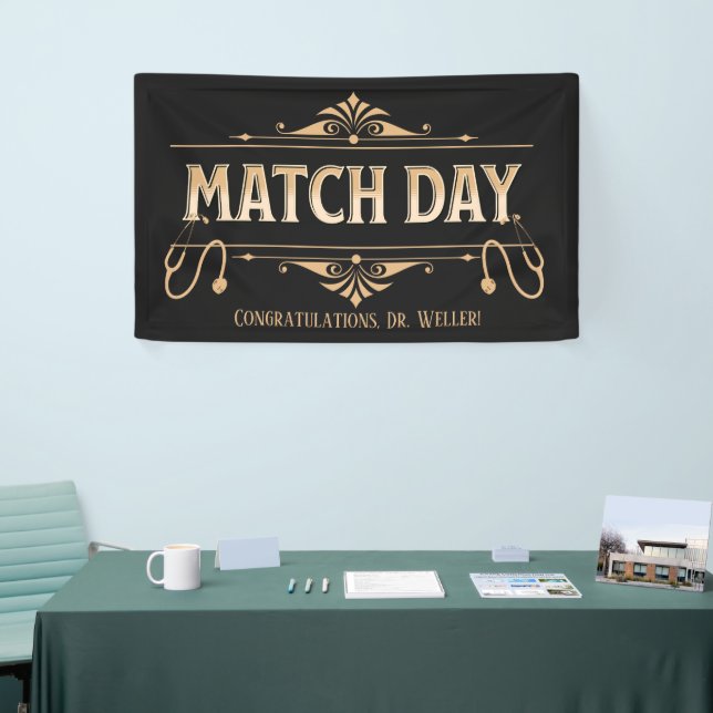 Custom Residency Match Day Future Doctor Celebrate Banner (Tradeshow)