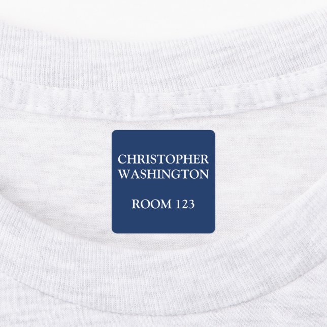 Custom Residential Home Blue Iron On Clothing (Affixed)
