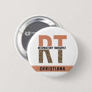 Custom Respiratory Therapist RT Gift 6 Cm Round Badge